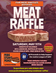 1st Meat Raffle hosted by the Justice League of Wny - May 11th, 2024