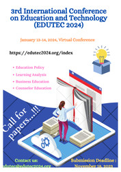 3 rd International Conference on Education and Technology (edutec 2024)
