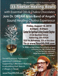 33 Tibetan Healing Bowls, Essential Oils & Chocolate in Dayton, Oh