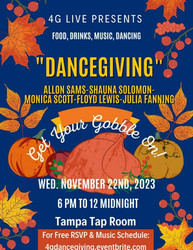 4g Live Presents: "dancegiving" Get your Gobble On!