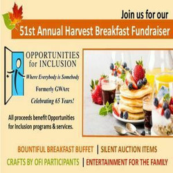 51st Annual Harvest Breakfast Fundraiser for Opportunities for Inclusion