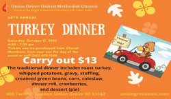 66th Annual Turkey Dinner (Carryout Only!)