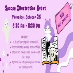A Collective Spooky Illustration Event @ KitTea Cat Lounge!