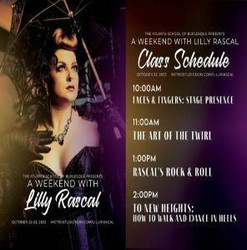 A Weekend With Lilly Rascal! Classes, Saturday Night Burlesque Show and Sunday Burlesque Brunch!