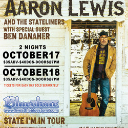 Aaron Lewis Thursday, October 17th at The Bluestone