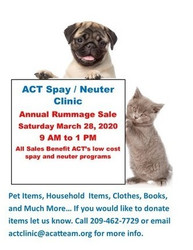 Act Spay / Neuter Clinic Annual Rummage Sale - Help Save Lives!