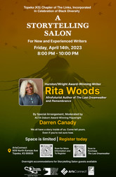 Afrofuturist Writer's Workshop w/Rita Woods & Darren Canady April 14th, Topeka, Kansas