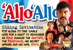 Allo Allo Dinner Show 05/08/2023
