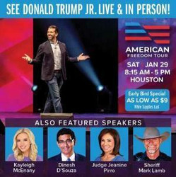 American Freedom Tour Houston with Donald Trump Jr, Kayleigh McEnany, Judge Jeanine Pirro and more