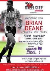An Evening with Brian Deane at Grosvenor Casino Sheffield