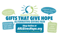 Arlington's 10th Annual Gifts That Give Hope Giving Fair Online Shop open November 23 - December 18