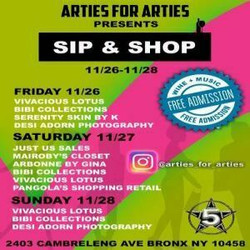 Arties For Arties Sip and Shop