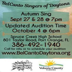 Auditions for Bel Canto Singers 2021-22 Season