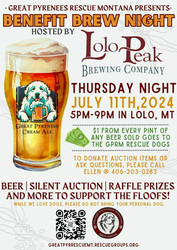 Benefit Brew Night - Great Pyrenees Rescue Montana