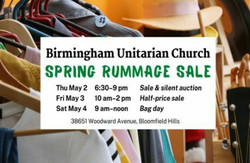 Birmingham Unitarian Church Spring Rummage Sale