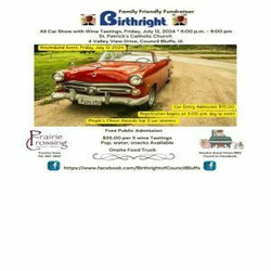 Birthright Family Friendly All Car Show with Wine Tastings by Prairie Crossing Vineyard