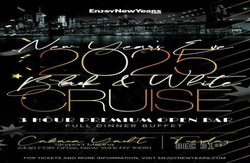 Black and White New Year's Eve 2025 Gala Fireworks Party Cruise in New York City, Usa