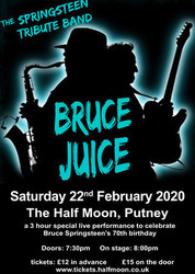 Bruce Juice Bruce Springsteen Tribute Live at Half Moon Putney London 22/02