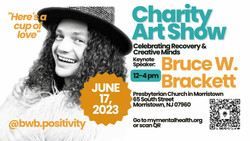 Bruce W. Brackett @bwb.positivity Speaks at My Mental Health's Charity Art Show Morristown June 17
