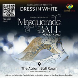 Caritas Smile, Dress in White Masquerade Ball