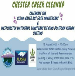 Chester Creek Cleanup, August 13th, Westchester Waterfowl Sanctuary Viewing Platform