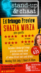 Chit Chaat Comedy @ Chit Chaat Chai Wandsworth Town : Shazia Mirza & more