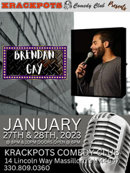 Comedian Brendan Gay at Krackpots Comedy Club, Massillon