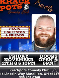 Comedian Cavin Eggelston at Krackpots Comedy Club, Massillon