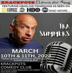 Comedian Ira Summers at Krackpots Comedy Club