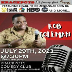 Comedian Rob Coleman at Krackpots Comedy Club