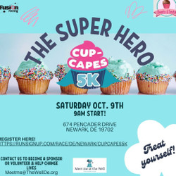 Cup-capes Super Hero 5k! Saturday Oct. 9, 2021 674 Pencader Dr, Midnight Oil Brewery Newark, De