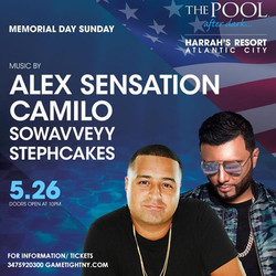 Dj Camilo & Alex Sensation Mdw 2019 Harrahs Pool Party in Atlantic City
