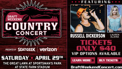 Draft Weekend Country Concert Feat. Russell Dickerson with Special Guest Lauren Alaina