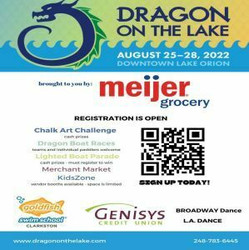 Dragon On The Lake Festival - August 25 - 28, 2022 in Downtown Lake Orion