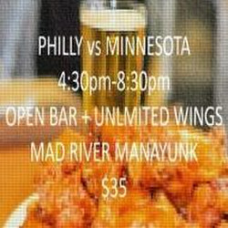 Eagles vs Vikings Playoff Viewing Party - Mad River Manayunk