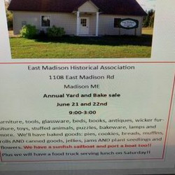 East Madison Historical Association Annual Yard and Bake Sale