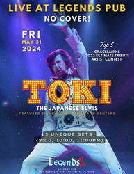Elvis Live - Global Top 5 Ultimate Tribute Artist, Toki the Japanese Elvis in Lafayette, La May 31st