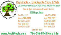 Erie Reptile Show & Sale May 23rd 2021