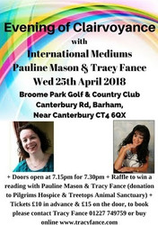 Evening of Clairvoyance with Pauline Mason & Tracy Fance