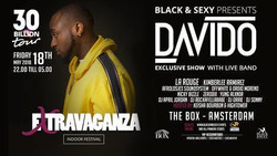 Extravaganza Amsterdam Festival: Live on Stage Davido + Live Band Concert