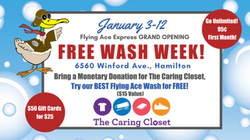Flying Ace Express Hamilton Grand Opening Free Wash Week: 6560 Winford Ave.