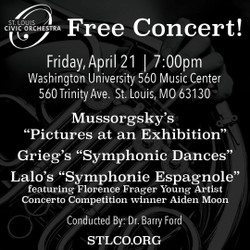 Free Concert by the St. Louis Civic Orchestra: Grieg, Mussorgsky, and Lalo