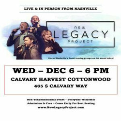Free Concert in Cottonwood with Nashville-based Men's Vocal Band, New Legacy Project