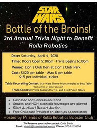 Friends of Rolla Robotics Star Wars Trivia Night and Silent Auction