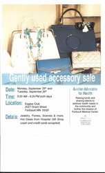 Gently Used Accessory Sale