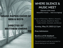 Grand Rapids Choir of Men and Boys - Where Silence and Music Meet
