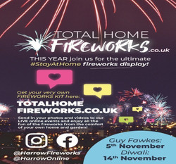 Great big Stay At Home fireworks display, London and Harrow.