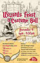 Harry Potter Dinner and Costume Ball - for Christmas, Dec 9. All ages welcome!