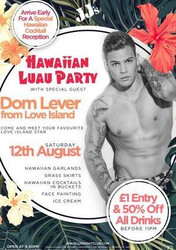 Hawaiian Luau Party with Special Guest Dom Lever Love Island