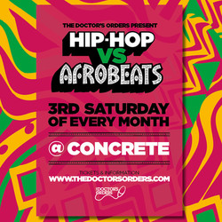 Hip-hop vs Afrobeats @ Concrete Shoreditch, Sat 19th September